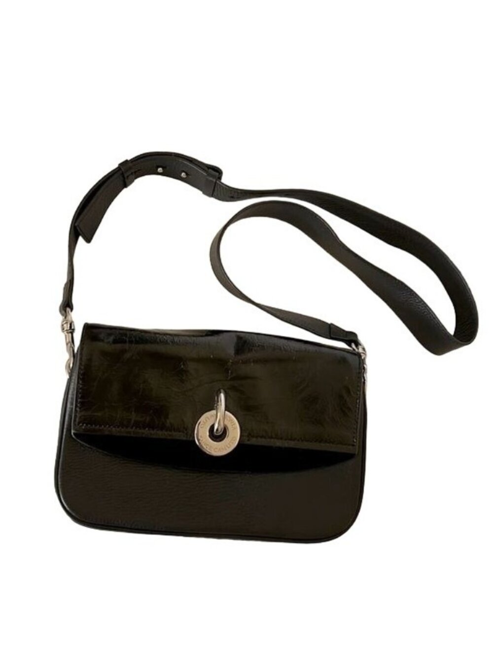 Vince Camuto Yael black leather shoulder bag crossbody purse